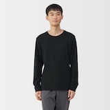 紳士　あったか綿　ウールクルーネック長袖Ｔシャツ