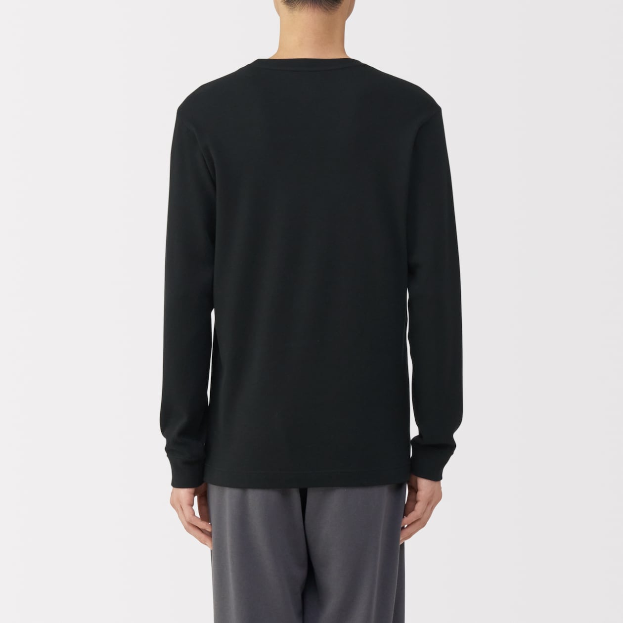 紳士　あったか綿　ウールクルーネック長袖Ｔシャツ