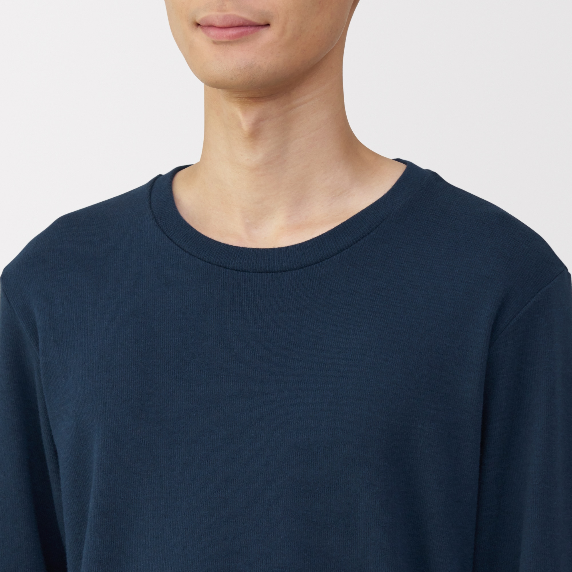 紳士　あったか綿　ウールクルーネック長袖Ｔシャツ