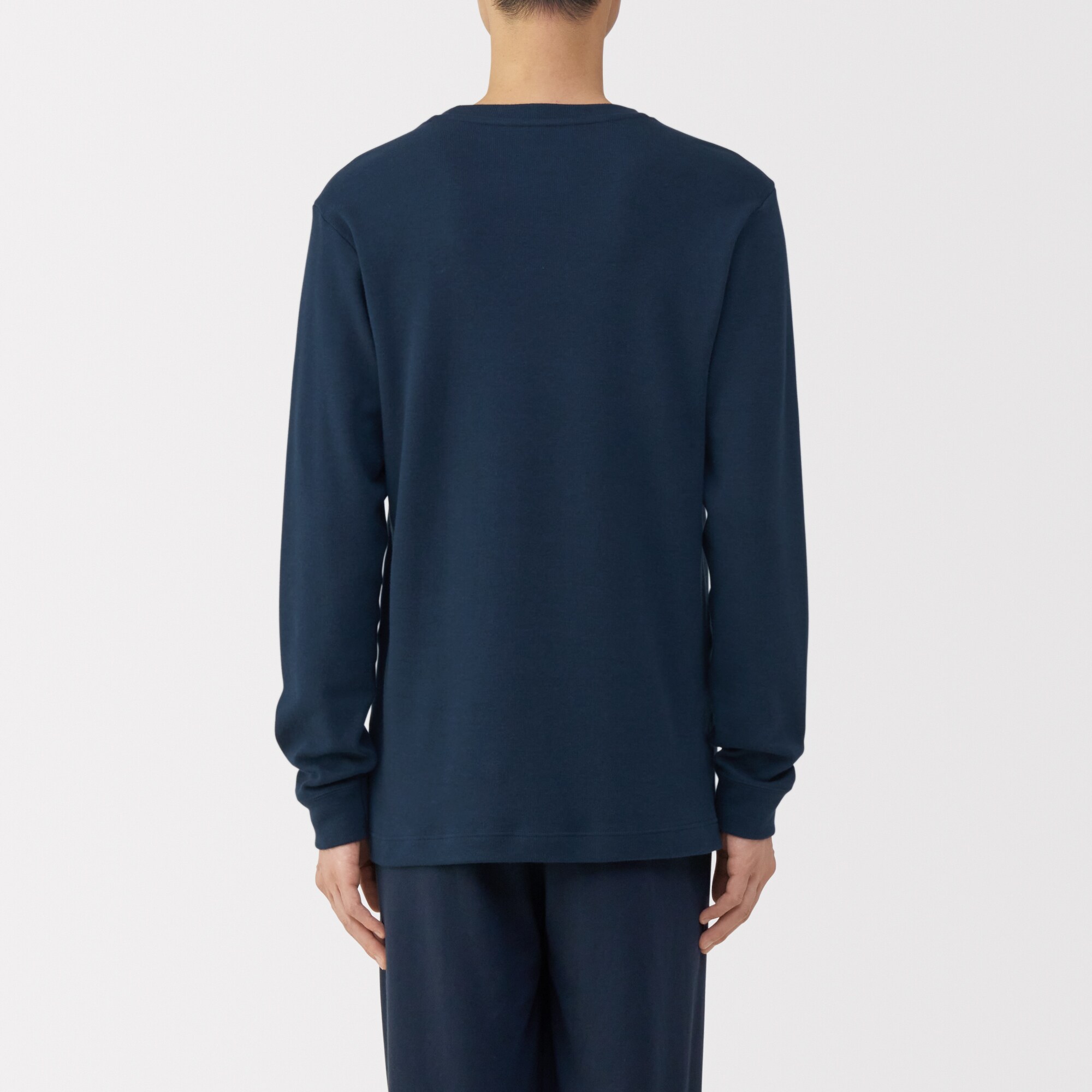 紳士　あったか綿　ウールクルーネック長袖Ｔシャツ