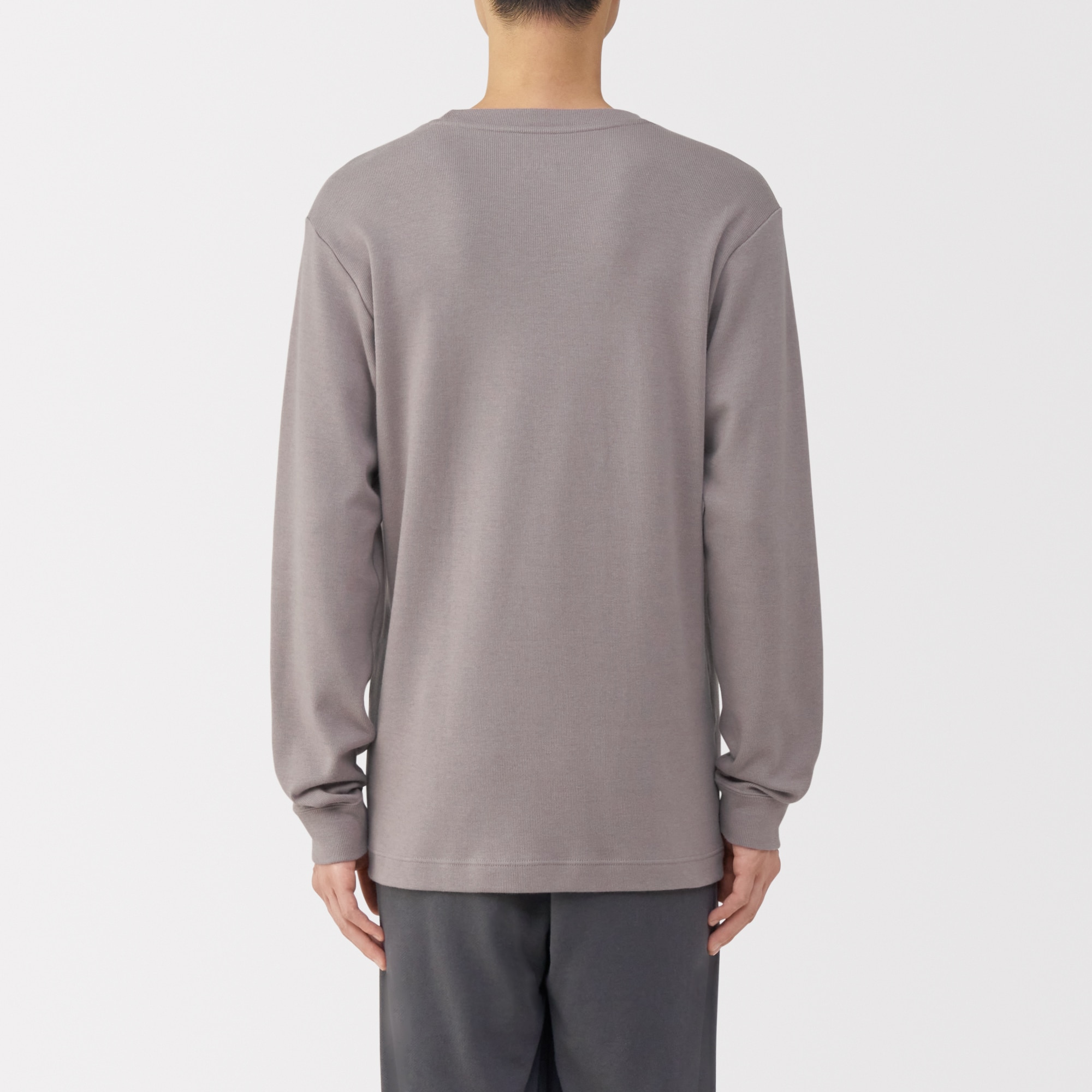 紳士　あったか綿　ウールクルーネック長袖Ｔシャツ