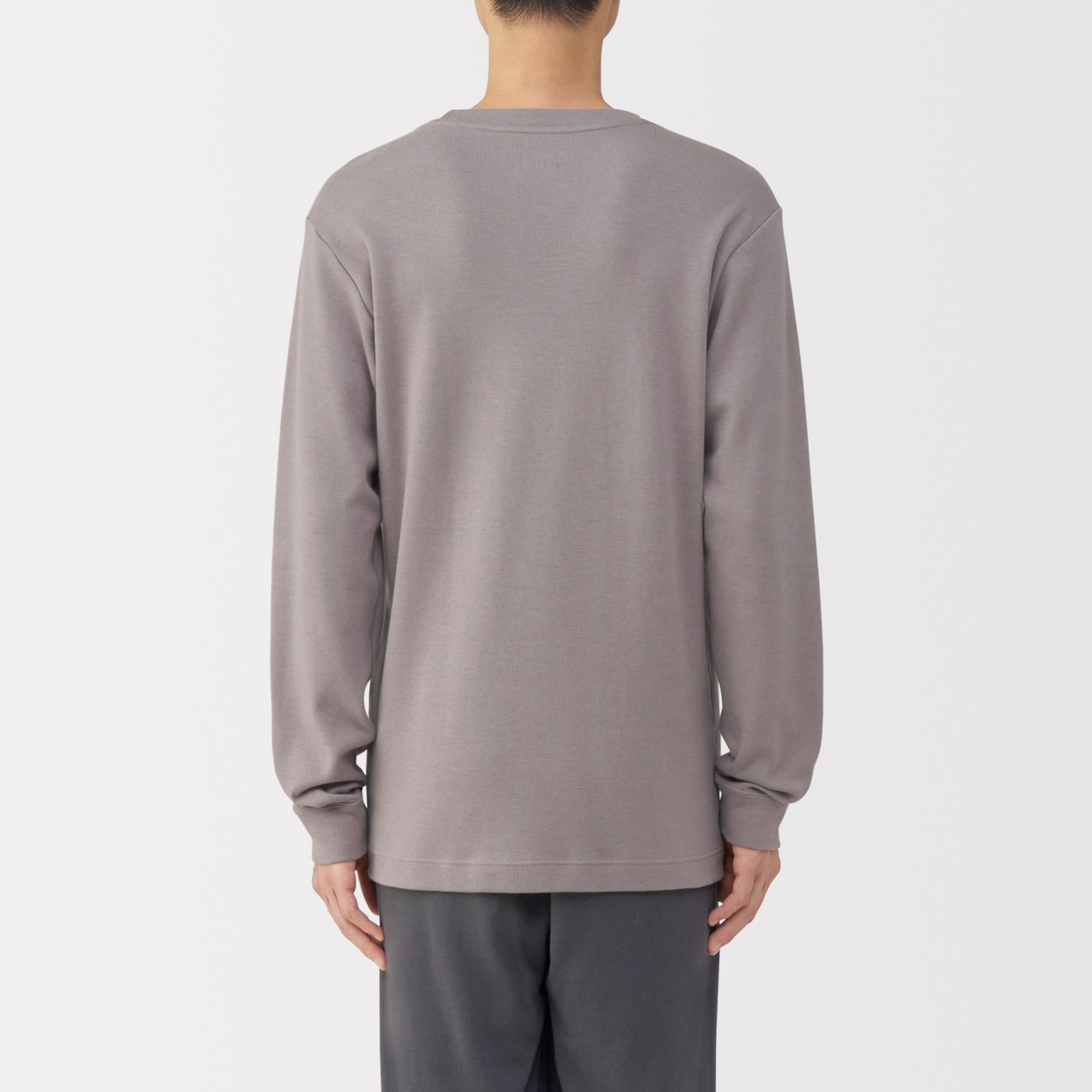 紳士　あったか綿　ウールクルーネック長袖Ｔシャツ