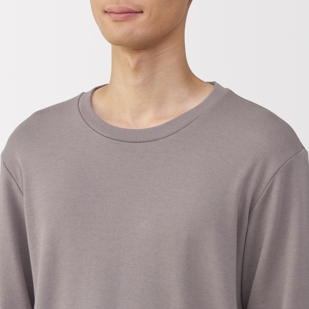 紳士　あったか綿　ウールクルーネック長袖Ｔシャツ