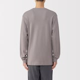 紳士　あったか綿　ウールクルーネック長袖Ｔシャツ