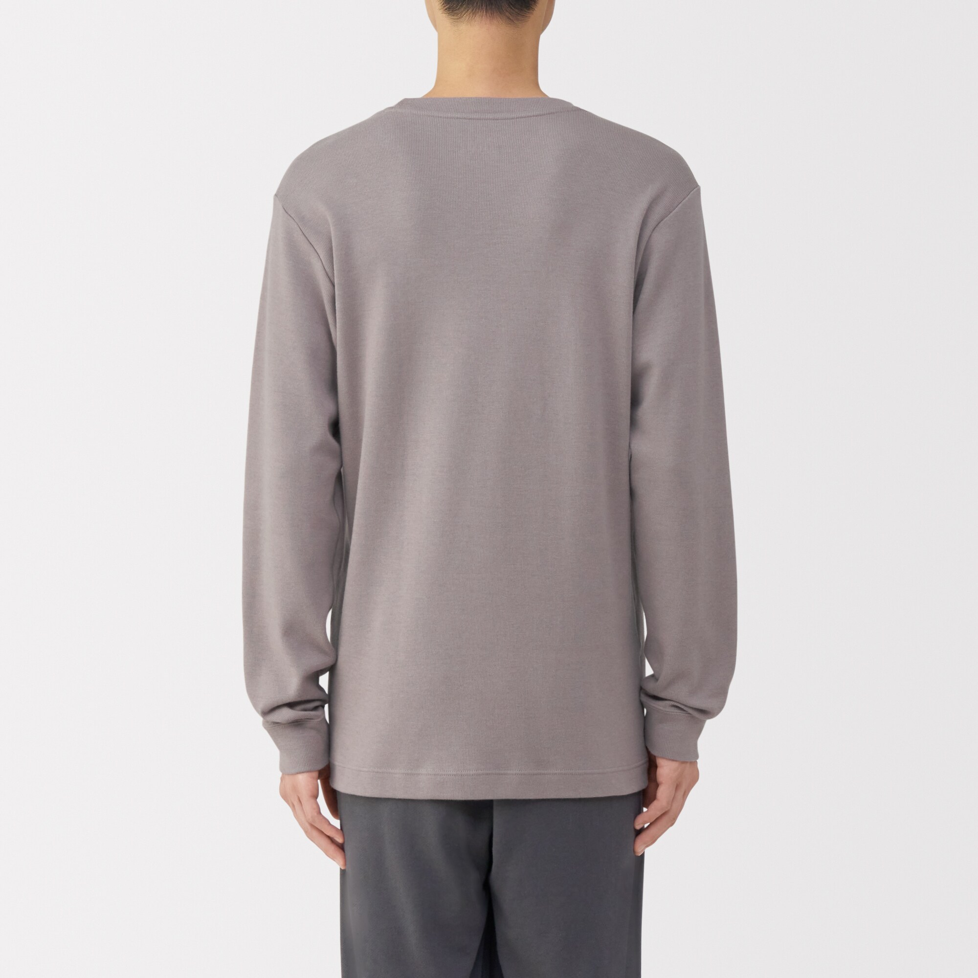 紳士　あったか綿　ウールクルーネック長袖Ｔシャツ