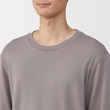 紳士　あったか綿　ウールクルーネック長袖Ｔシャツ