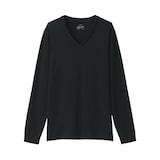 紳士　あったか綿　ウールＶネック長袖Ｔシャツ