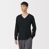 紳士　あったか綿　ウールＶネック長袖Ｔシャツ