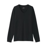 紳士　あったか綿　ウールＶネック長袖Ｔシャツ