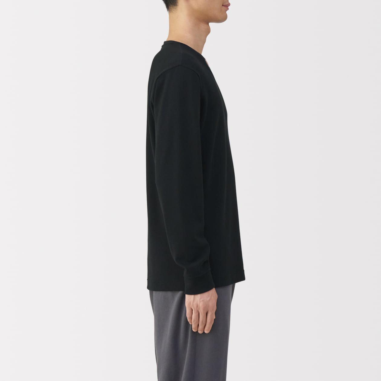 紳士　あったか綿　ウールＶネック長袖Ｔシャツ