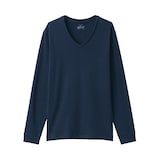 紳士　あったか綿　ウールＶネック長袖Ｔシャツ
