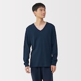 紳士　あったか綿　ウールＶネック長袖Ｔシャツ