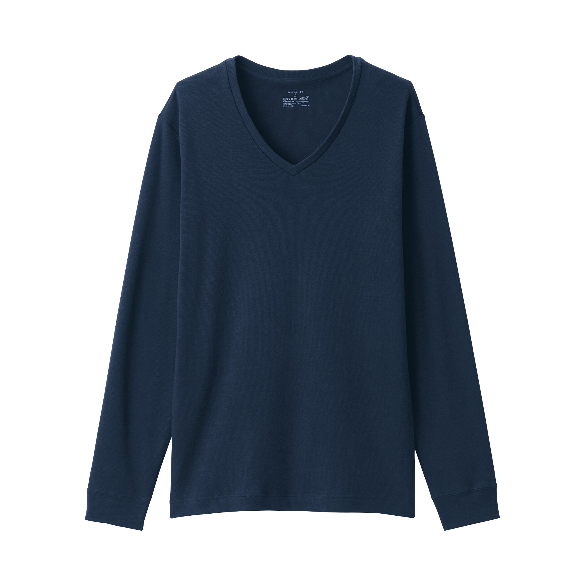 紳士　あったか綿　ウールＶネック長袖Ｔシャツ