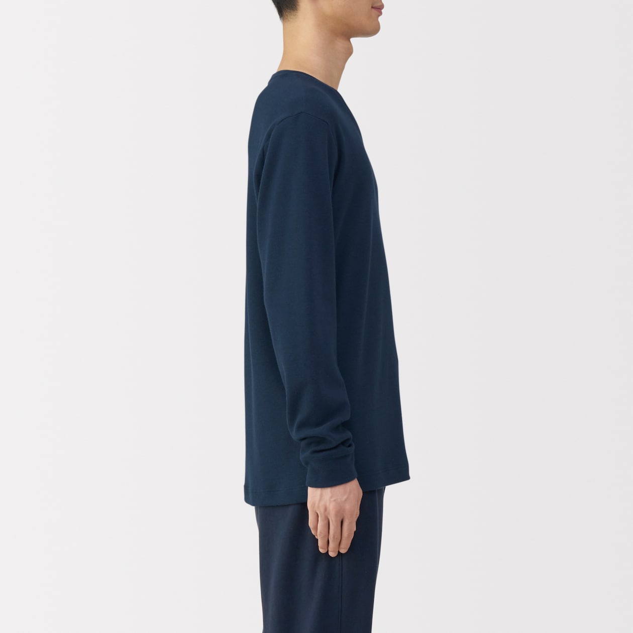 紳士　あったか綿　ウールＶネック長袖Ｔシャツ