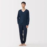 紳士　あったか綿　ウールＶネック長袖Ｔシャツ