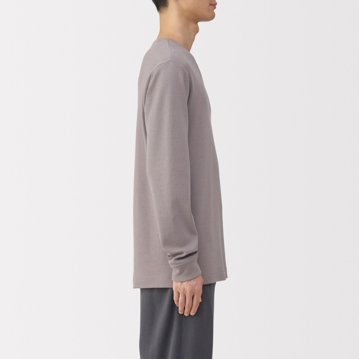 紳士　あったか綿　ウールＶネック長袖Ｔシャツ