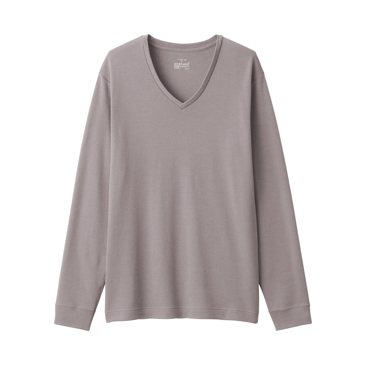 紳士　あったか綿　ウールＶネック長袖Ｔシャツ