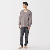 紳士　あったか綿　ウールＶネック長袖Ｔシャツ