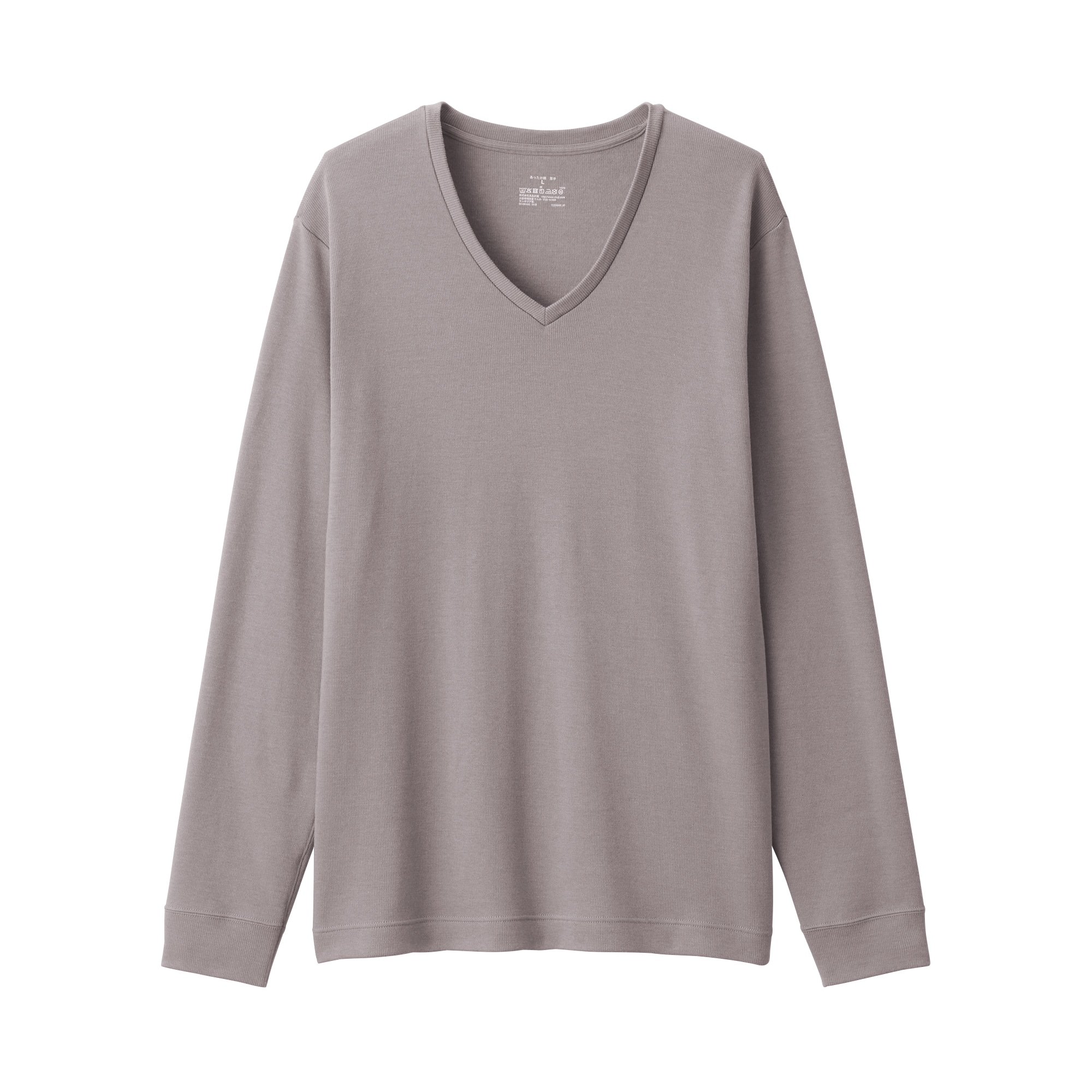 紳士　あったか綿　ウールＶネック長袖Ｔシャツ