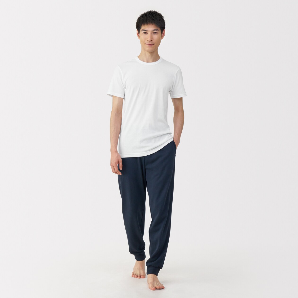 紳士　あったか綿　クルーネック半袖Ｔシャツ
