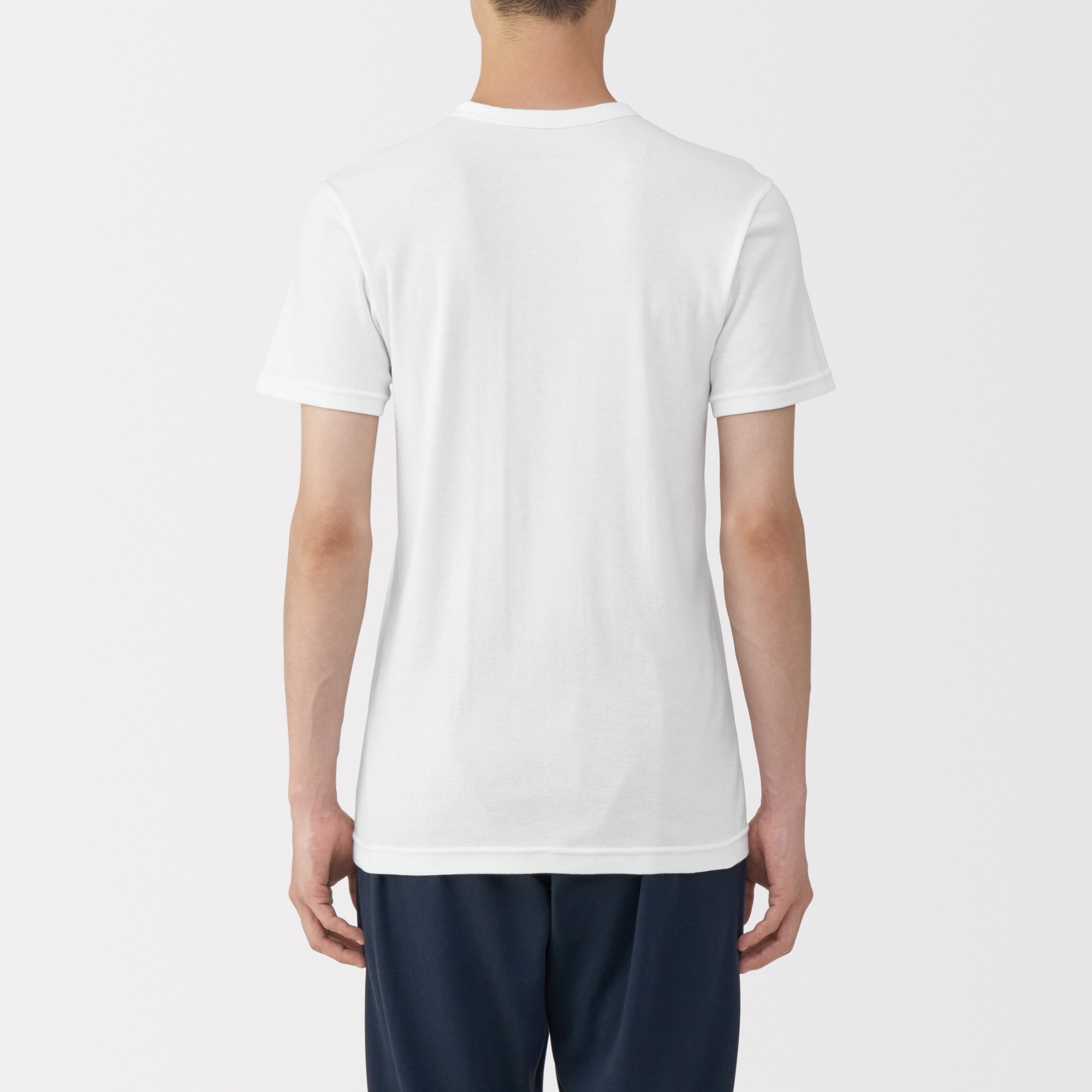 紳士　あったか綿　クルーネック半袖Ｔシャツ