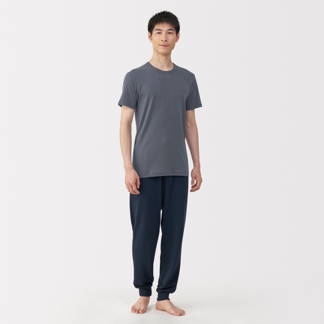 紳士　あったか綿　クルーネック半袖Ｔシャツ