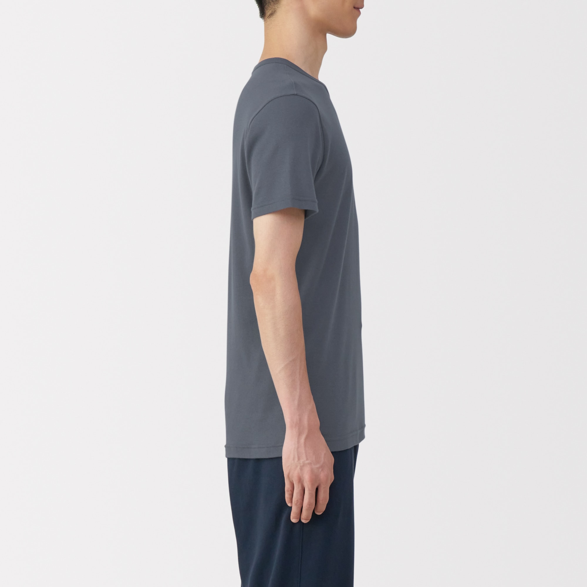 紳士　あったか綿　クルーネック半袖Ｔシャツ