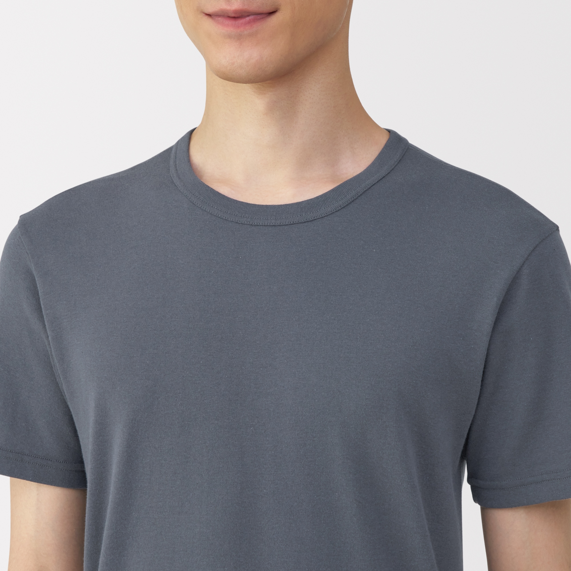 紳士　あったか綿　クルーネック半袖Ｔシャツ