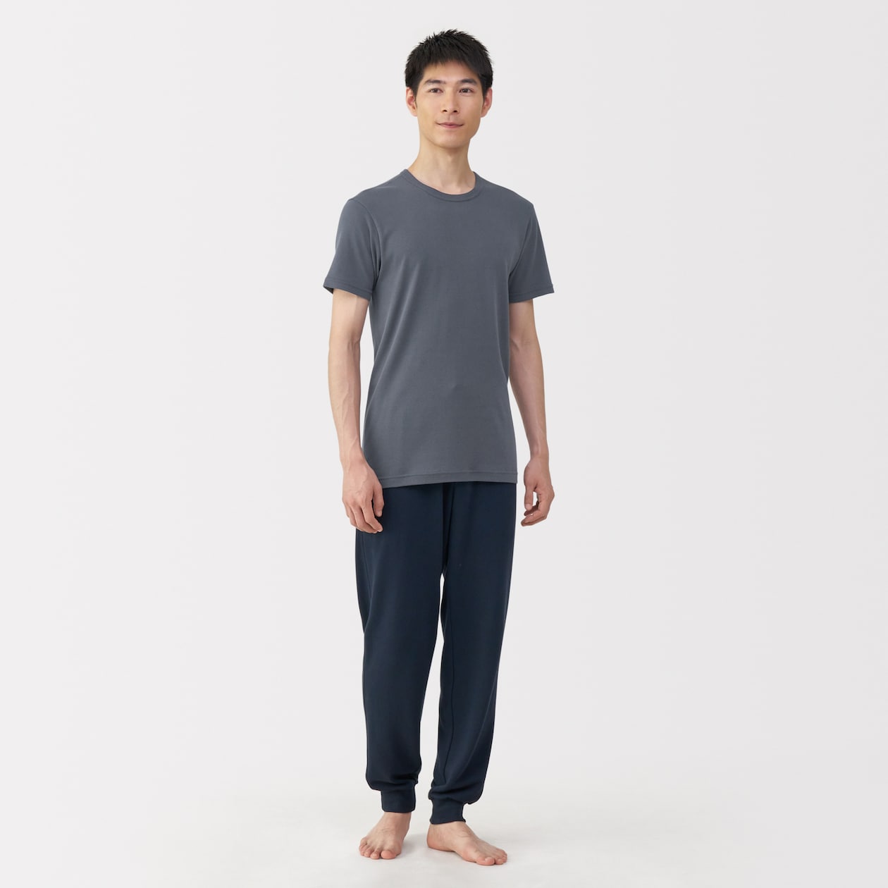 紳士　あったか綿　クルーネック半袖Ｔシャツ