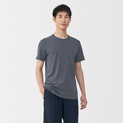 紳士　あったか綿　クルーネック半袖Ｔシャツ