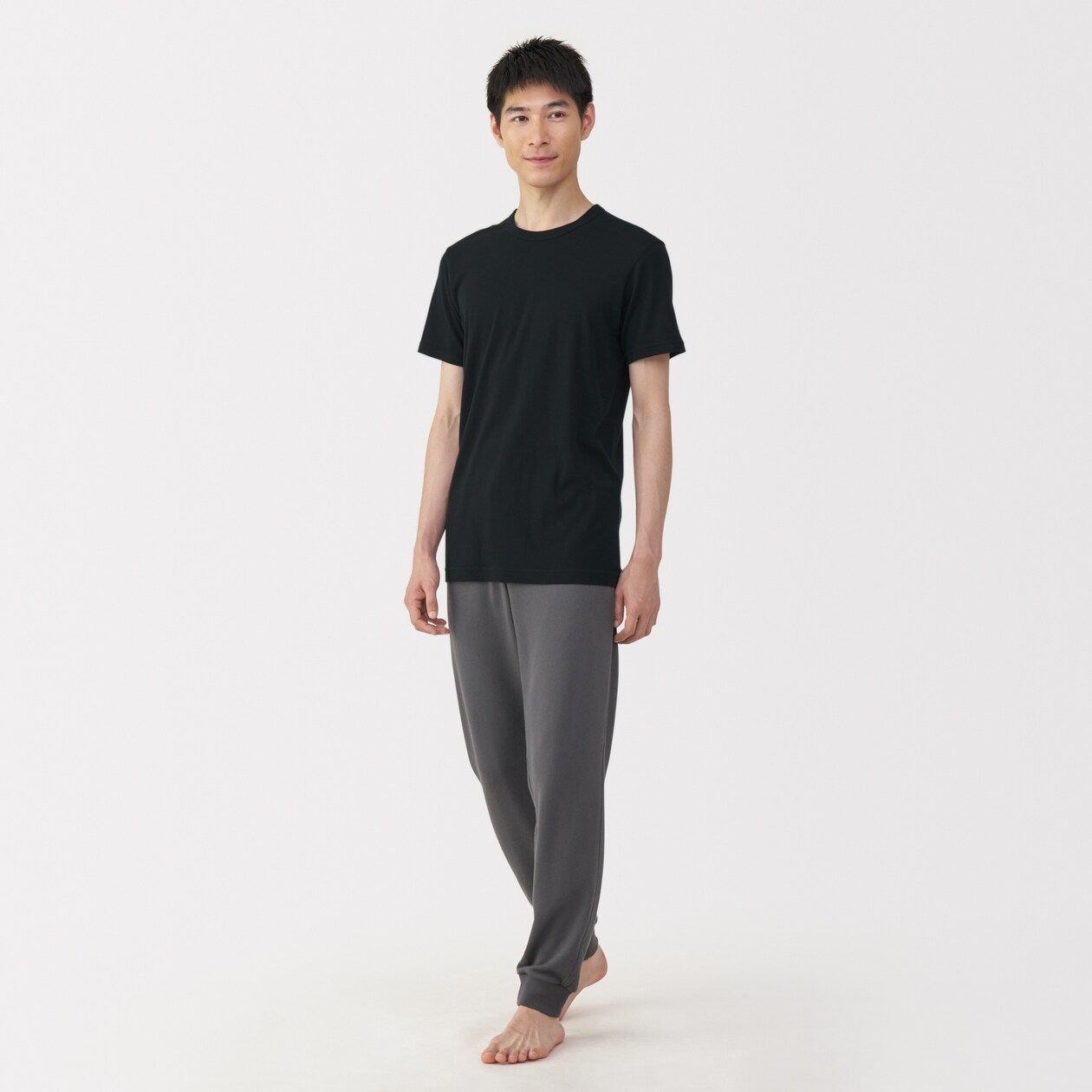 紳士　あったか綿　クルーネック半袖Ｔシャツ