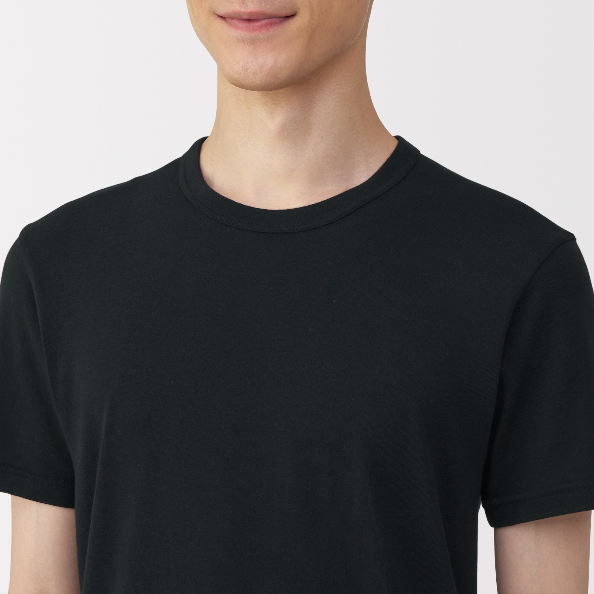 紳士　あったか綿　クルーネック半袖Ｔシャツ