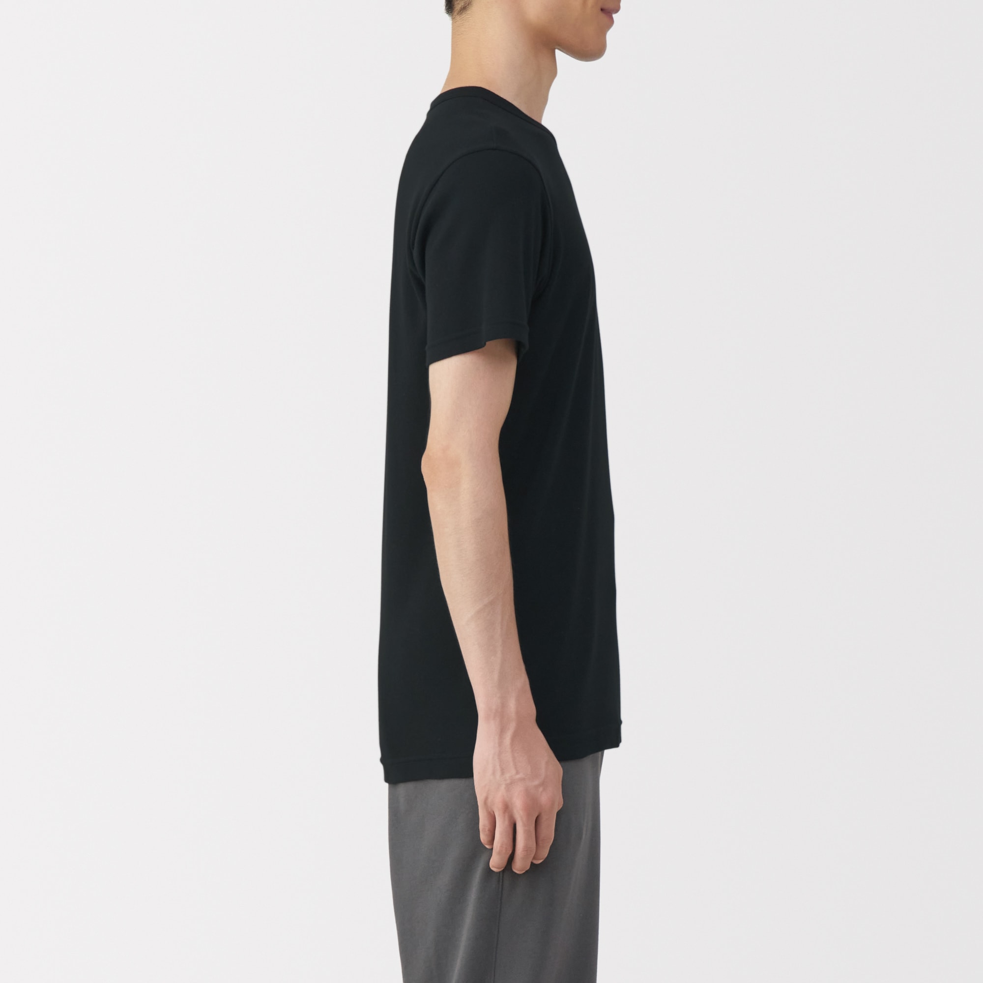 紳士　あったか綿　クルーネック半袖Ｔシャツ