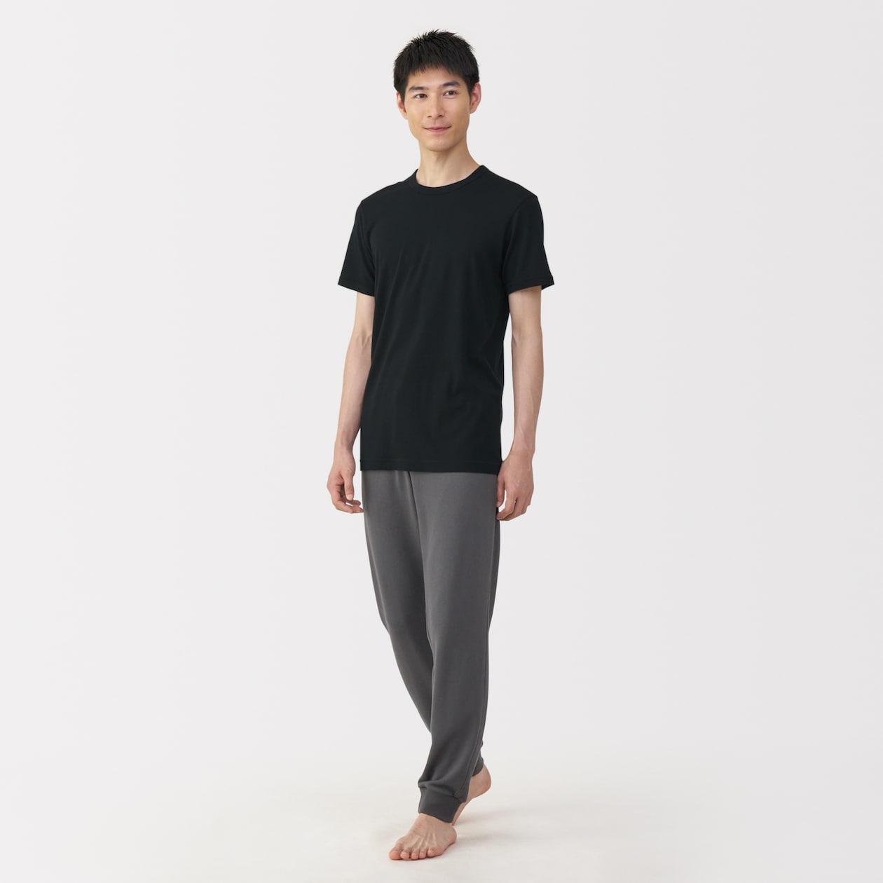 紳士　あったか綿　クルーネック半袖Ｔシャツ