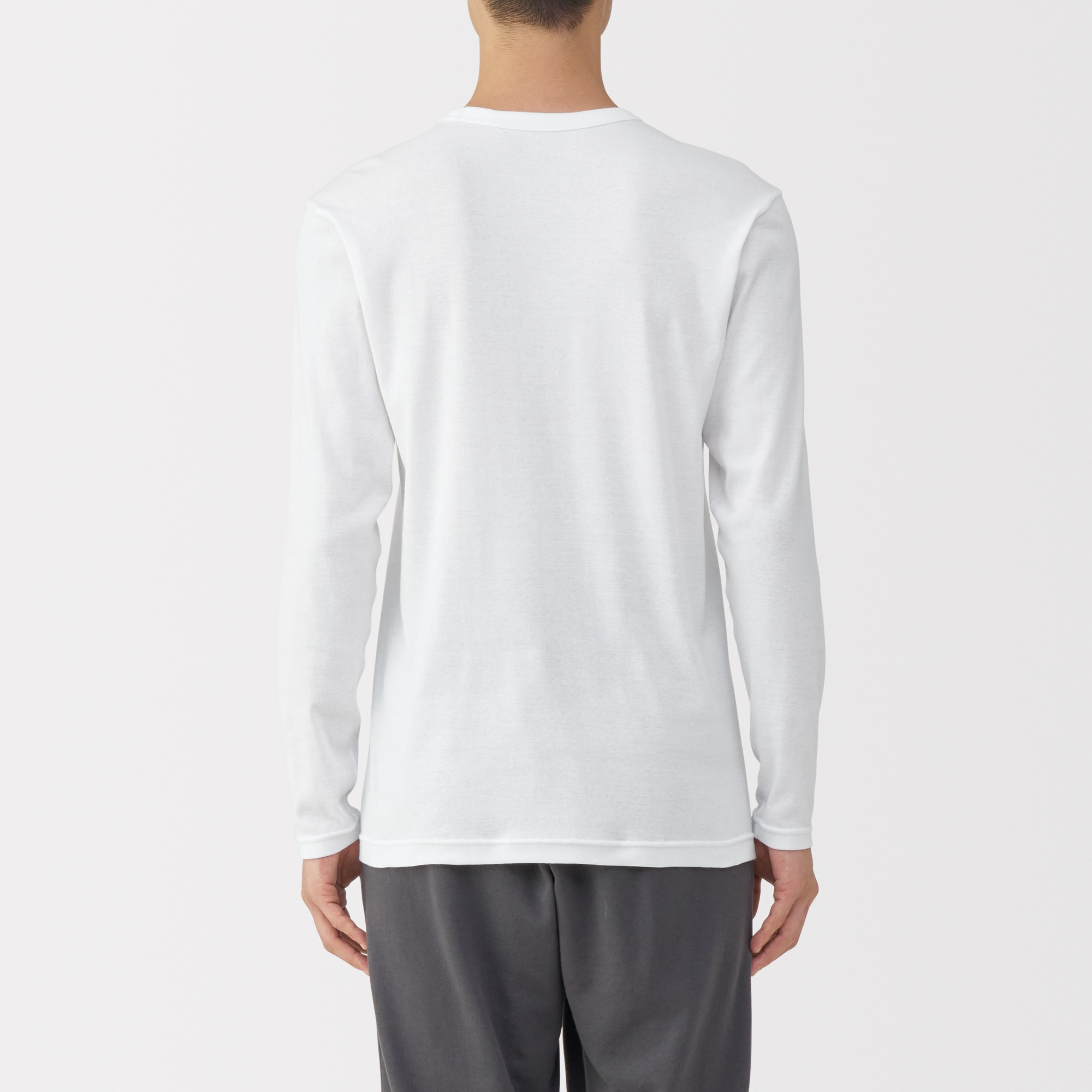 紳士　あったか綿　クルーネック長袖Ｔシャツ