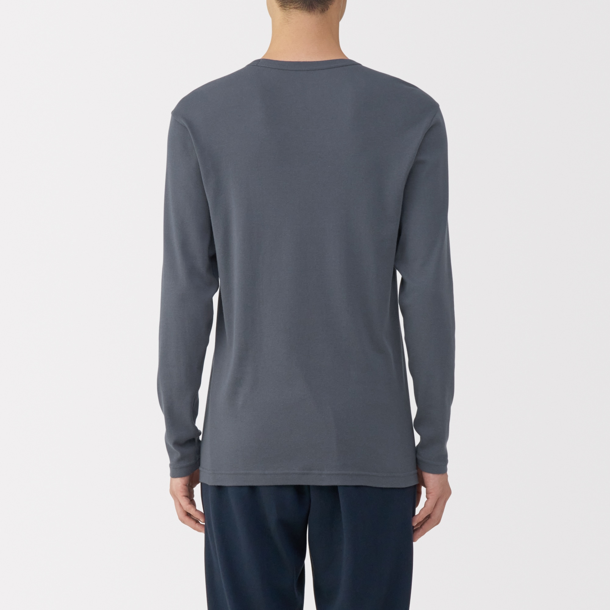 紳士　あったか綿　クルーネック長袖Ｔシャツ