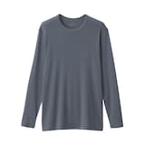 紳士　あったか綿　クルーネック長袖Ｔシャツ