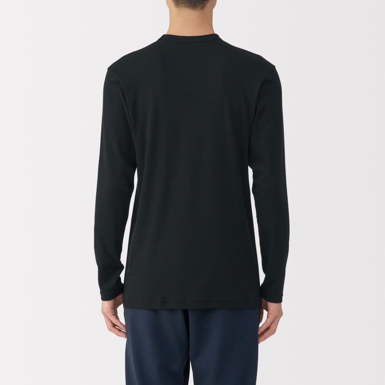紳士　あったか綿　クルーネック長袖Ｔシャツ