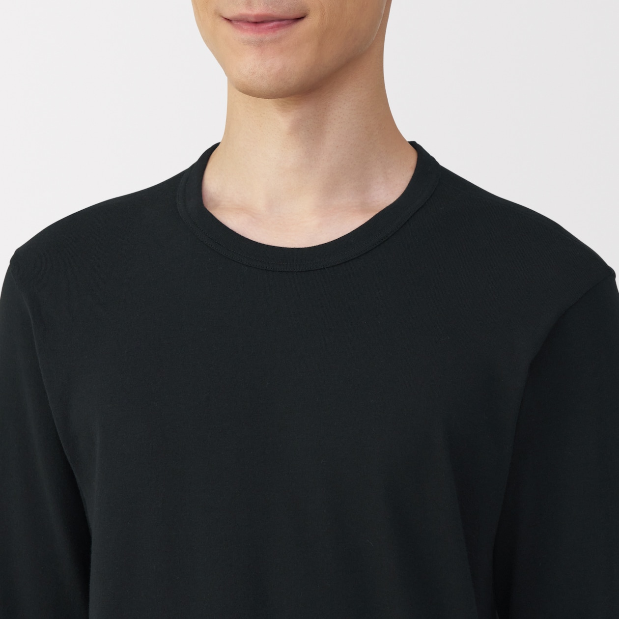 紳士　あったか綿　クルーネック長袖Ｔシャツ