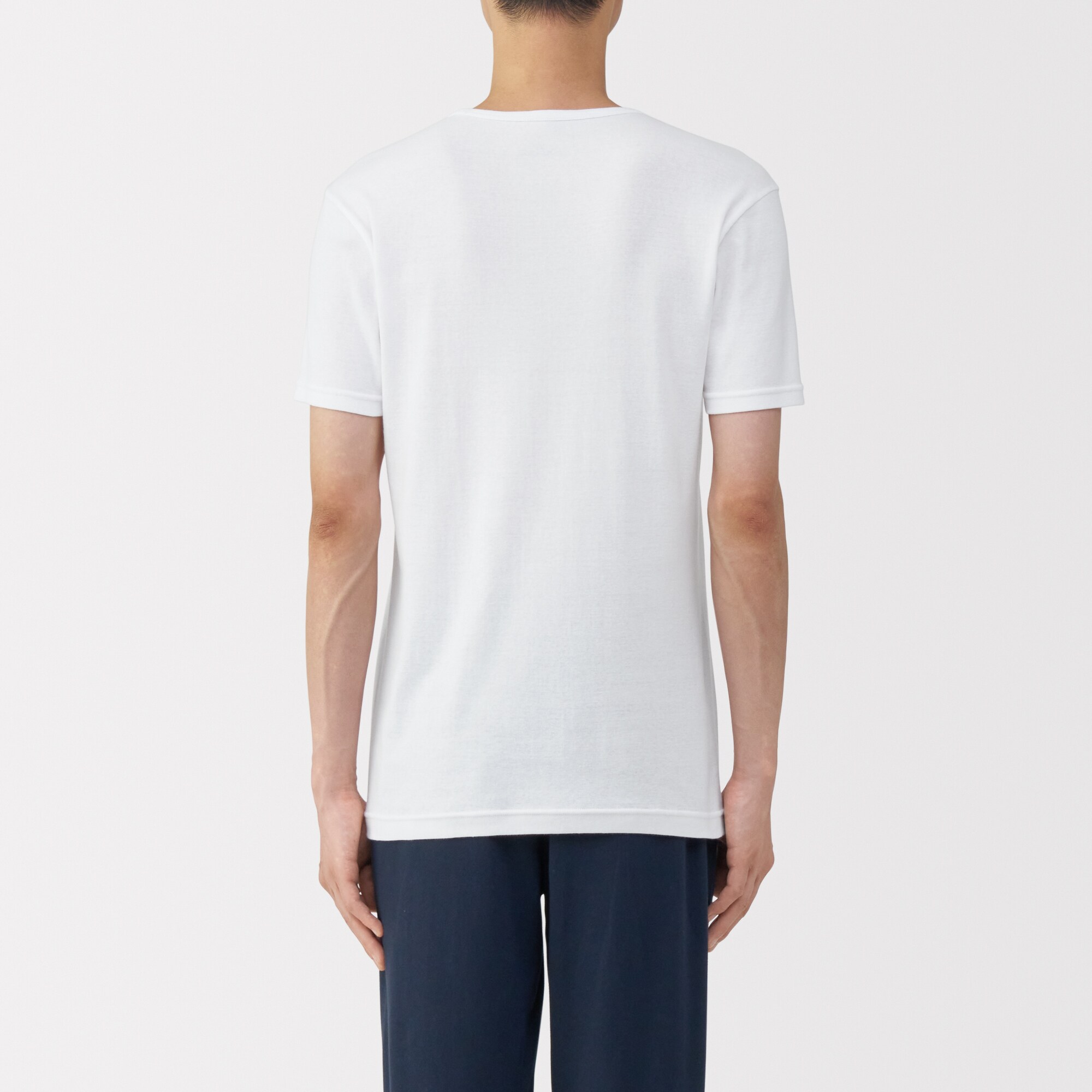 紳士　あったか綿　Ｖネック半袖Ｔシャツ