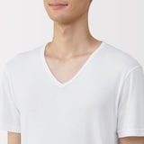 紳士　あったか綿　Ｖネック半袖Ｔシャツ