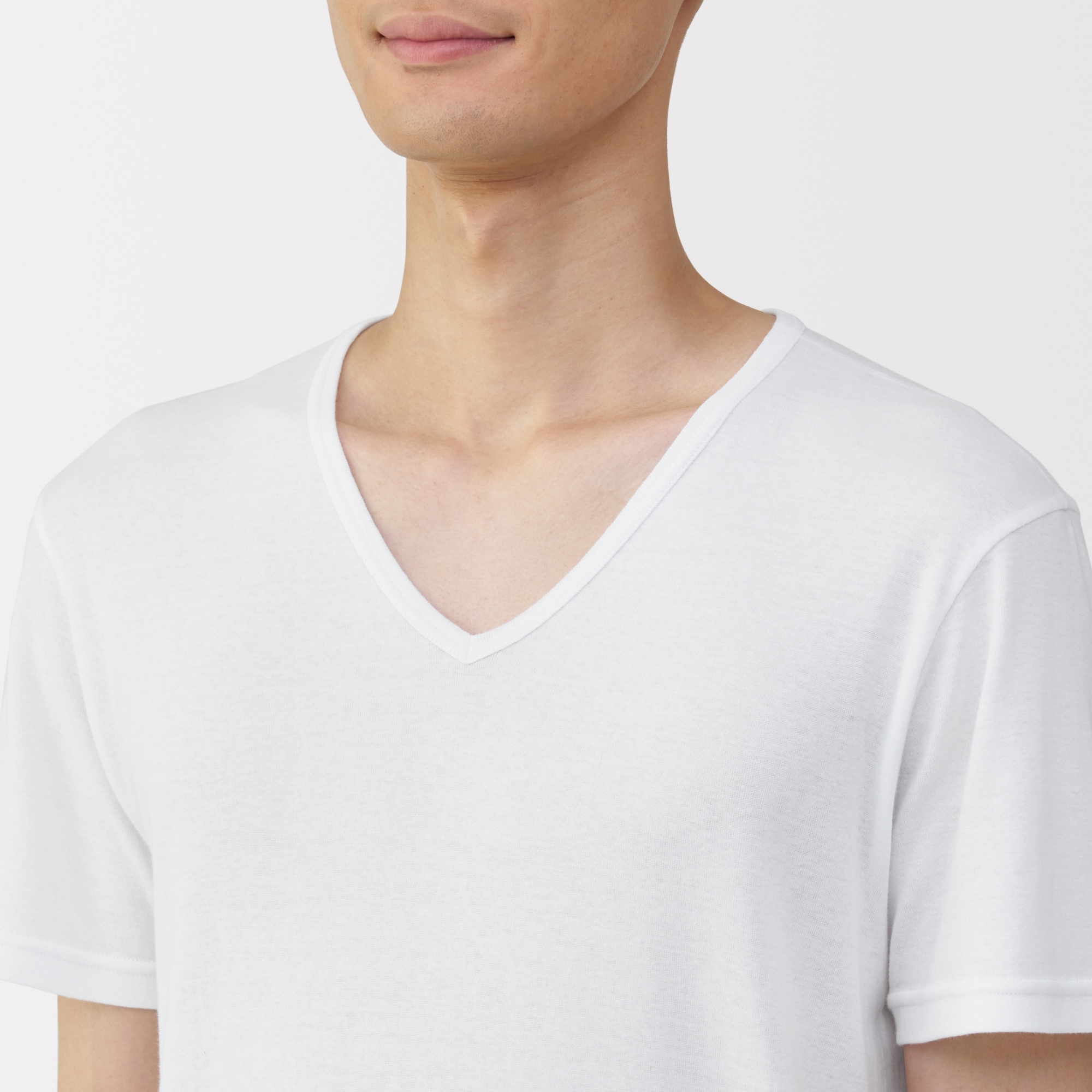紳士　あったか綿　Ｖネック半袖Ｔシャツ