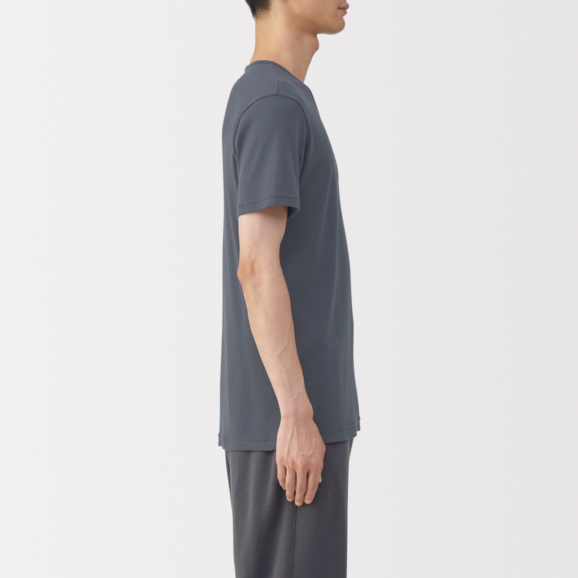 紳士　あったか綿　Ｖネック半袖Ｔシャツ