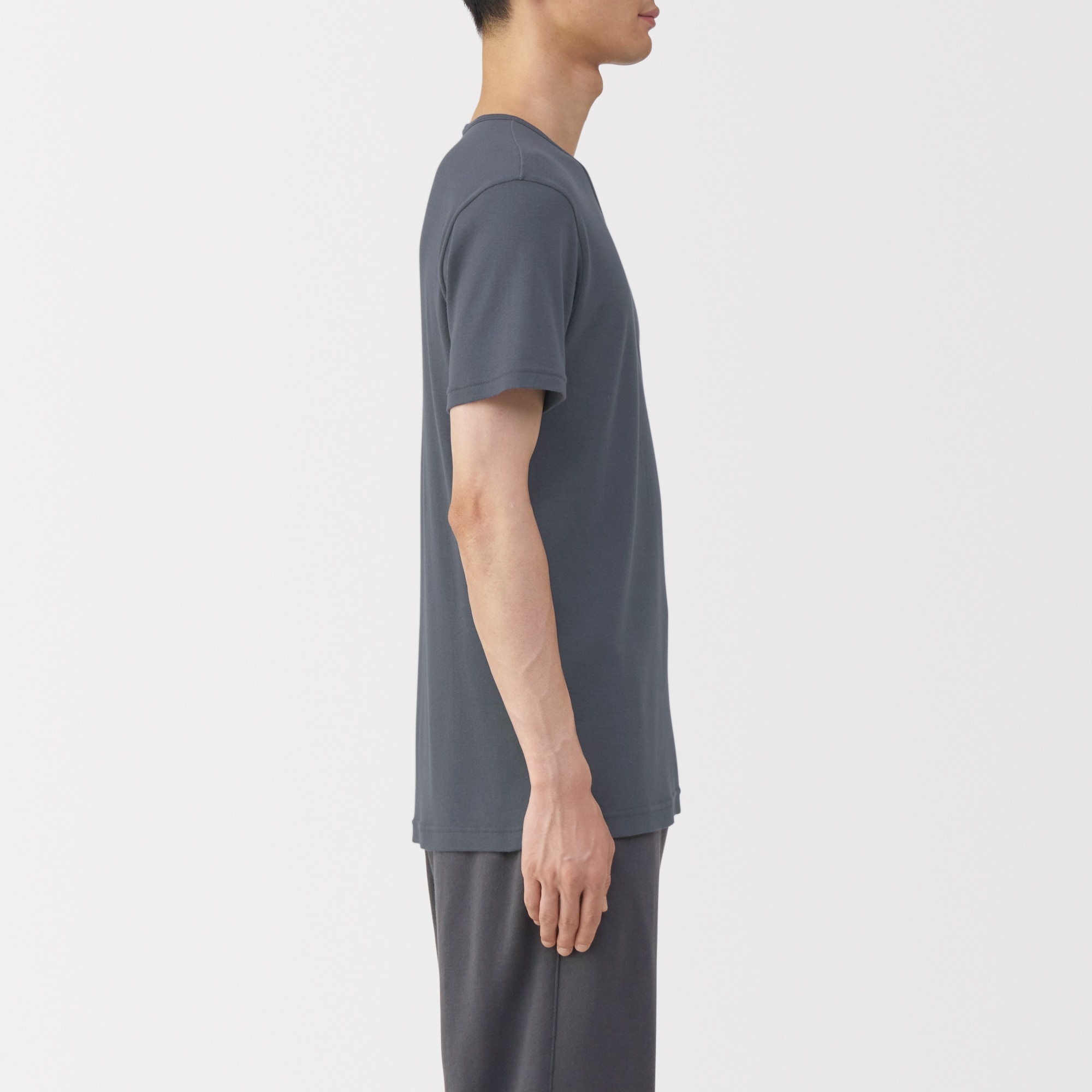 紳士　あったか綿　Ｖネック半袖Ｔシャツ