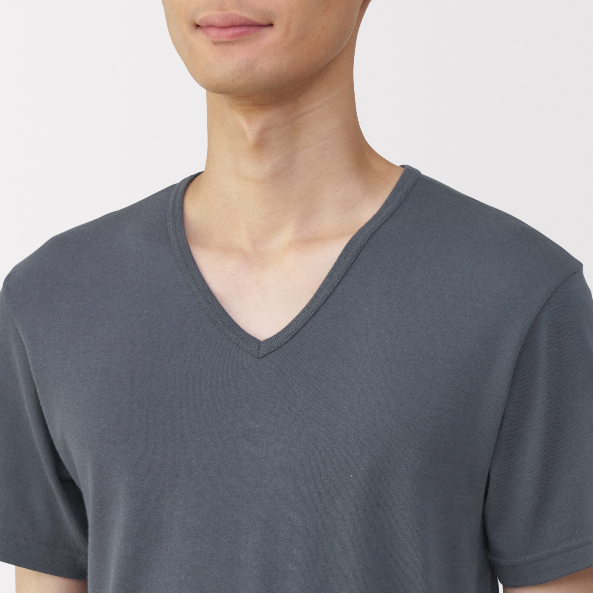 紳士　あったか綿　Ｖネック半袖Ｔシャツ