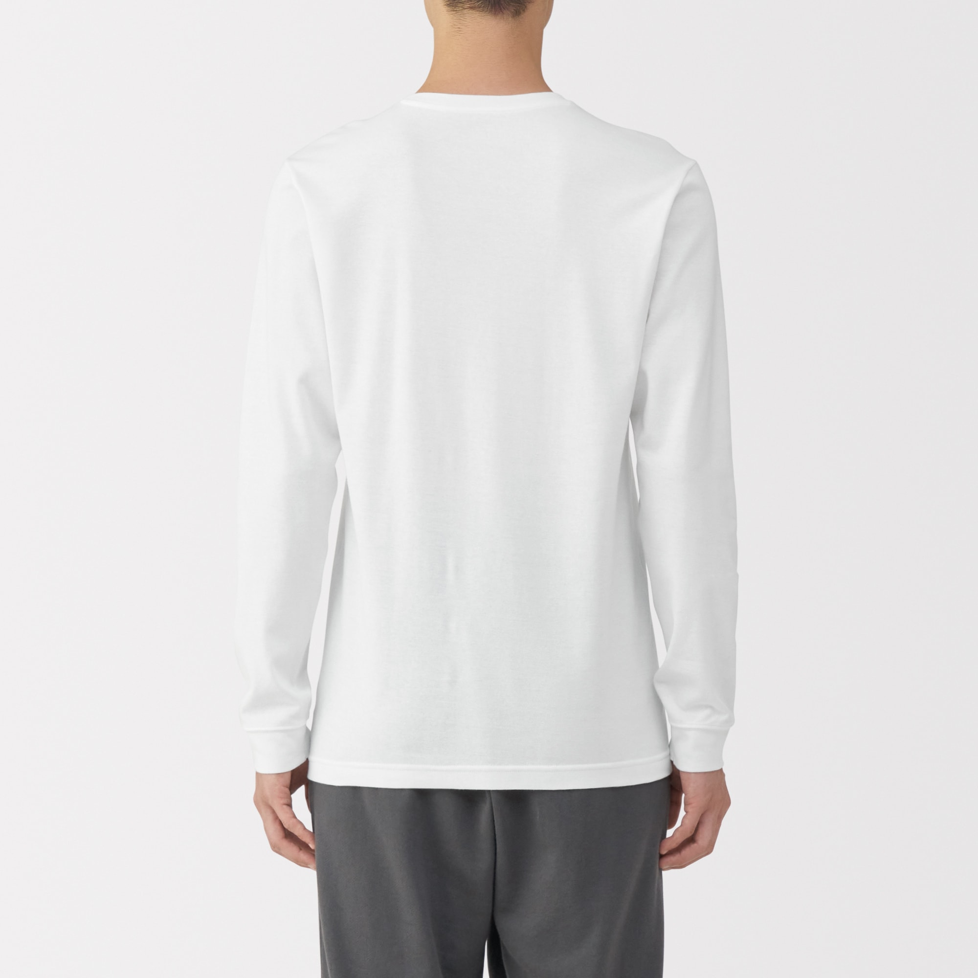 紳士 あったか綿 厚手 Vネック長袖Tシャツ | 無印良品