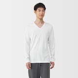 紳士　あったか綿　厚手　Ｖネック長袖Ｔシャツ