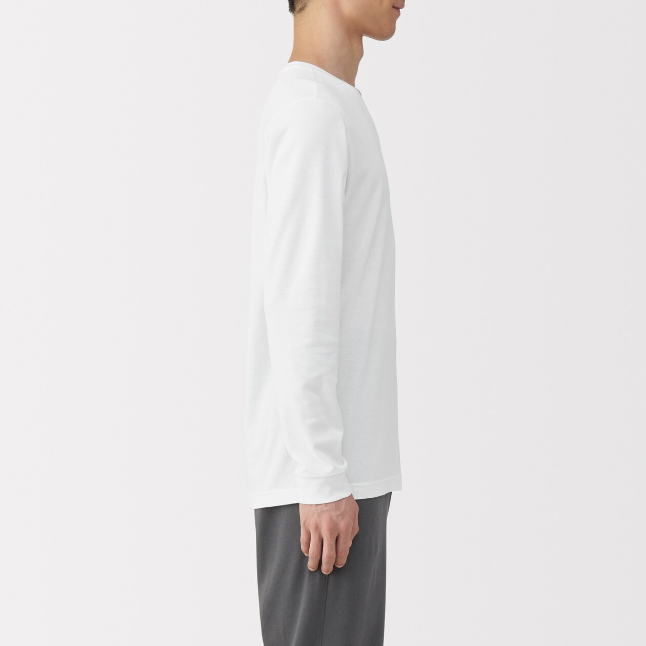 紳士　あったか綿　厚手　Ｖネック長袖Ｔシャツ