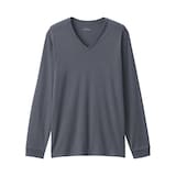 紳士　あったか綿　厚手　Ｖネック長袖Ｔシャツ