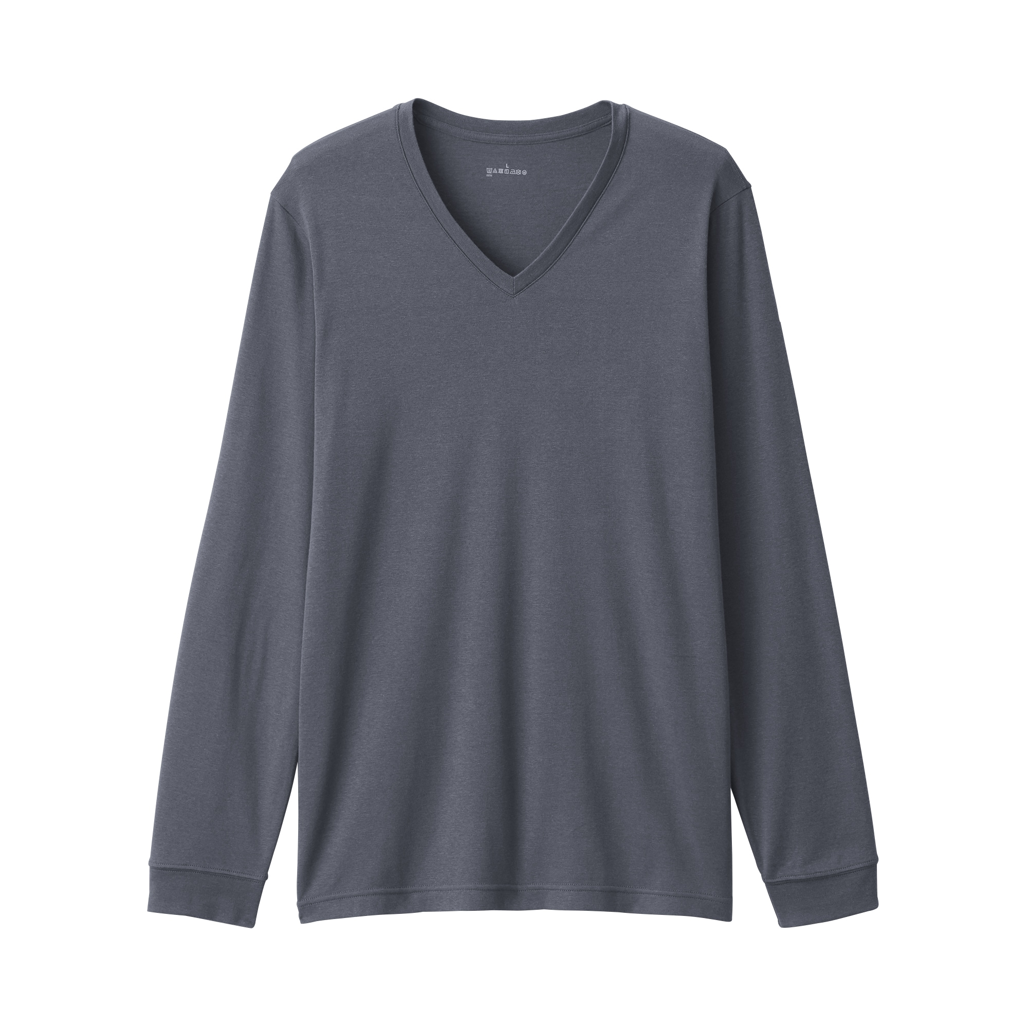 紳士　あったか綿　厚手　Ｖネック長袖Ｔシャツ